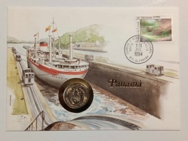 Panama 1983 - FDC cu moneda 1/10 balboa, necirculata
