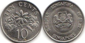 Singapore 1988 - 10 cents, circulata