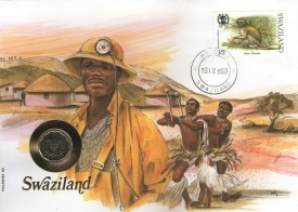 Swaziland 1986 - FDC cu moneda 5 cents, necirculata