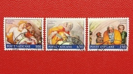Vatican 1991 - Capela Sistina, serie scurta stampilata