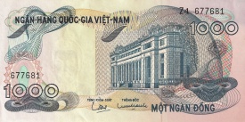 Vietnam Sud 1971 - 1000 dong, AU
