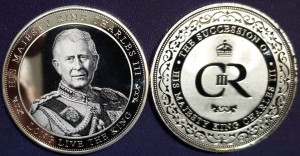 Anglia 2023 - regele Charles III, medal argintat - comemorativ