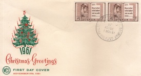 Australia 1961 - Craciun, FDC
