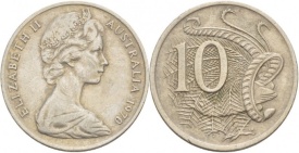 Australia 1971 - 10 cents, circulata