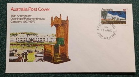Australia 1977 - 50-a aniversare a Palatului Parlamentului, FDC