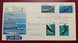 Australia 1982 - balene, serie pe FDC circulata