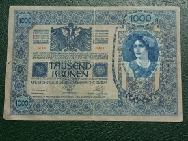 Austro-Ungaria 1902 - 1000 kronen, circulata - Img 2
