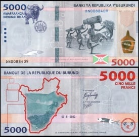 Burundi 2022 - 5000 francs, necirculata