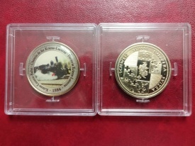 Elvetia 2009 - istoria locomotivelor, medal in capsula patrata 1
