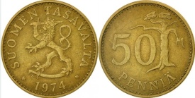 Finlanda 1974 - 50 pennia, circulata