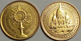Franta 2025 - medal aurit, Basilique - Relais d'adoration eucharistique