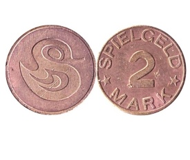 Germania(RFG) 2001 - 2 mark, jeton folosit