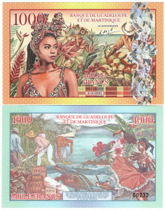 Guadelupa 2021 - 1000 franci, necirculata