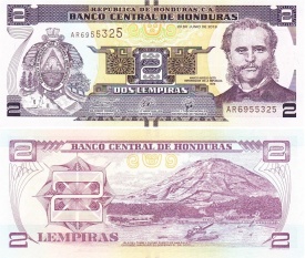 Honduras 2019 - 2 lempiras, necirculata
