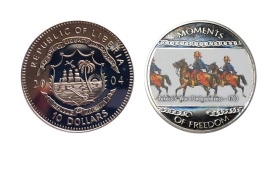 Liberia 2004 - 10 dollars, proof comemorativ - Img 2