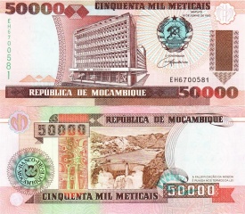 Mozambic 1993 - 50.000 meticais, necirculata