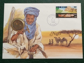 Niger 1987 - FDC cu moneda 50 francs, necirculata