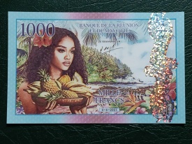 Reunion 2021 - 1000 francs, necirculata - Img 2