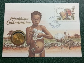 Africa Centrala 1984 - FDC cu moneda 25 franci, necirculata