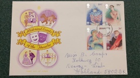 Anglia 1982 - teatru-Europa, serie pe FDC