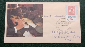 Australia 1984 - expo filatelic la Melbourne, FDC circulata