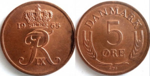 Danemarca 1968 - 5 ore, circulata
