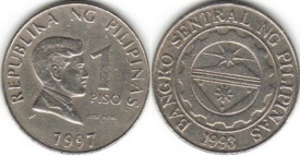 Filipine 1997 - 1 piso, circulata