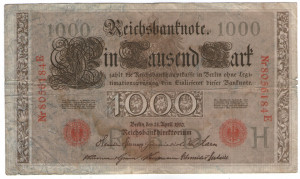 Germania 1910 - 1000 mark, circulata