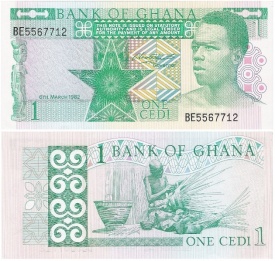 Ghana 1982 - 1 cedi, necirculata
