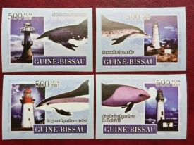Guineea-Bissau 2007 - delfini si faruri, serie ndt neuzata
