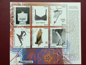 Italia 2002 - design italian, bloc stampilat