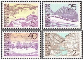 Liechtenstein 1973 - Peisaje 2, serie neuzata