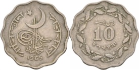 Pakistan 1965 - 10 paisa, circulata