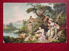 Pictura de Francois Boucher - Darurile oilor, vedere litho Stengel
