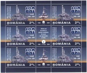 Romania 2009 - ROMGAZ - 100 de ani, bloc stampilat