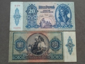 Ungaria 1941 - 20 pengo, circulata