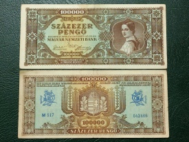 Ungaria 1945 - 100.000 pengo, circulata