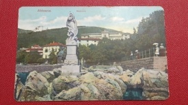 1914 - Abbazia, statuia Madonna