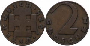 Austria 1929 - 2 groschen, circulata