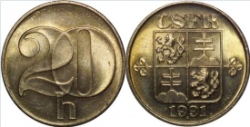 Cehoslovacia Federala 1991 - 20 heller, circulata
