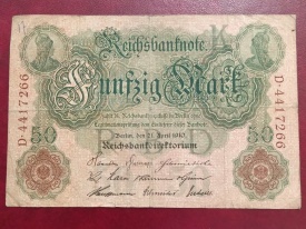 Germania 1910 - 50 mark, circulata