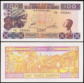 Guinea 2012 - 100 francs, necirculata