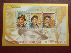 Italia 2007 - personalitati, bloc stampilat