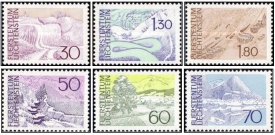 Liechtenstein 1973 - Peisaje 1, serie neuzata