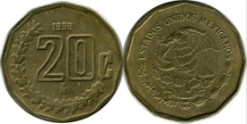 Mexic 1994 - 20 centavos, circulata