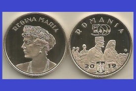 Romania 2019 - 50 bani, regina Maria, circulata