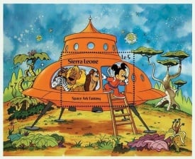 Sierra Leone 1983 - Walt Disney, colita neuzata