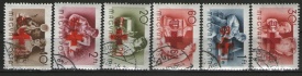Ungaria 1957 - crucea rosie, serie stampilata supr.