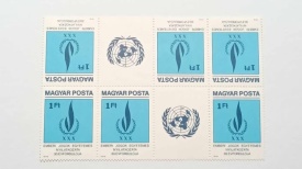 Ungaria 1979 - drepturile omului, 2x triptic neuzata Tête-bêche