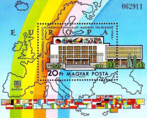 Ungaria 1983 - Conferinta de Colaborare si Securitate la Madrid, colita neuzata